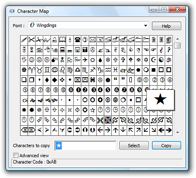 Char Map
